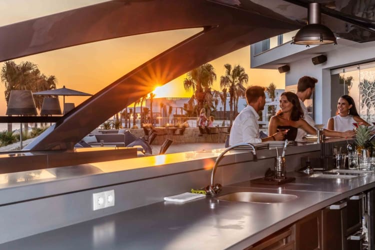 Pershing Yacht Terrace Sunset 1